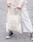 Keep Opening Your Bibles Tote Bag